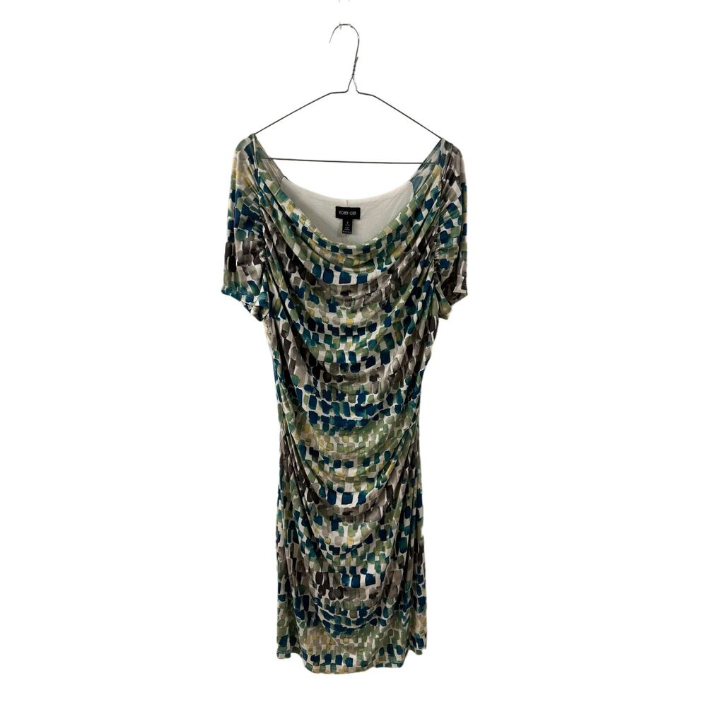 Ronen Chen Blue Mosaic Shelly Dress NWT Size 4(US‎ 14)